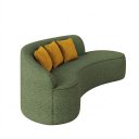 Ver imagem 4 de Sofá 2 Lugares Orgânico 220cm Morgan Napoli Impermeável Verde/amarelo D03 - D'rossi