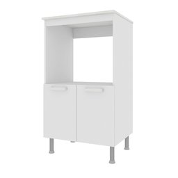 Balcão de Cozinha Modulado para Forno e Microondas Fidelitá Verona 65cm 2 Portas - 2