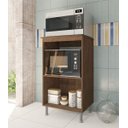 Ver imagem 3 de Balcão De Cozinha Para Forno e Microondas D'incanto Verona 65 Cm 2 Portas Noce Salinas