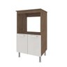 Balcão De Cozinha Para Forno e Microondas D'incanto Verona 65 Cm 2 Portas Noce Salinas - 1
