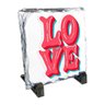 Quadro De Pedra Love Palavra Amor Escrito Inglês - 1