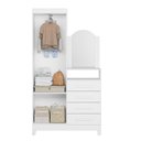 Ver imagem 6 de Guarda Roupa Cômoda 04 Gavetas e 02 Portas Infantil Amora Branco/Quadriflex: Branco, Rosa, Azul/Titanium