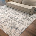 Ver imagem 2 de Tapete para Sala Solar 04 Bege Cinza e Azul 2,40x2,40M