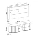 Ver imagem 3 de Rack com Painel para Tv até 60 Polegadas Magnum Cinamomo/off White - Pnr Móveis