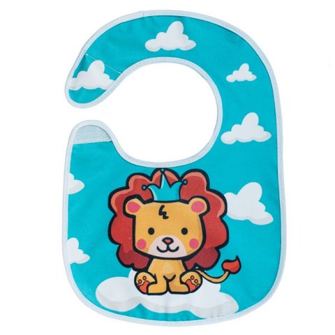 Babador Impermeável Estampado Leão -Bia Baby