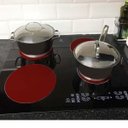 Ver imagem 3 de Conjunto Almofada Silicone Fogão De Indução 2 Peças Vermelho