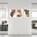 Ver imagem 3 de Tríptico - Quadros Decorativos Floral Costela de Eva Grande:Branco