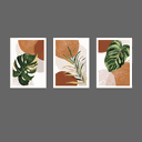 Ver imagem 1 de Tríptico - Quadros Decorativos Floral Costela de Eva Grande:Branco