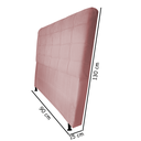 Ver imagem 2 de Cabeceira Estofada Rubi 90 cm Para Cama Box Quarto Solteiro MV Estofados Suede Rose