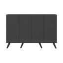 Ver mais imagens de Aparador Buffet Retrô 4 Portas MDP 123cm Preto Multimóveis