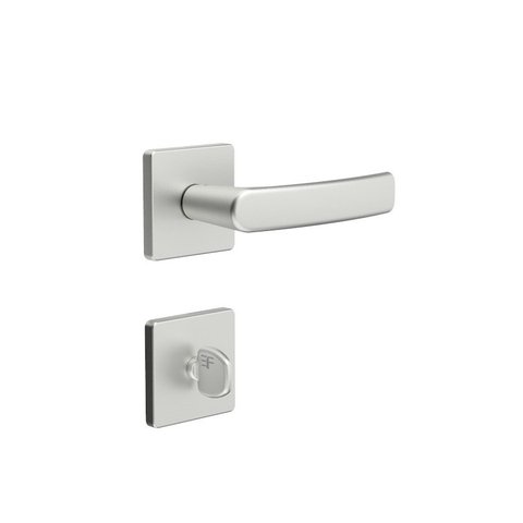 Fechadura Banheiro 740 Roseta Quadrada - Cromo Acetinado 3f