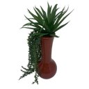 Ver imagem 5 de Vaso alto decorativo de cerâmica com planta artificial