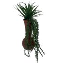 Ver imagem 2 de Vaso alto decorativo de cerâmica com planta artificial