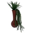 Ver imagem 4 de Vaso alto decorativo de cerâmica com planta artificial