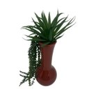 Ver imagem 3 de Vaso alto decorativo de cerâmica com planta artificial