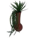 Ver imagem 1 de Vaso alto decorativo de cerâmica com planta artificial