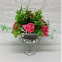 Ver imagem 1 de Vaso taça de vidro com rosas