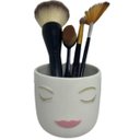 Ver imagem 1 de Porta pincéis pequeno de maquiagem rosto de mulher