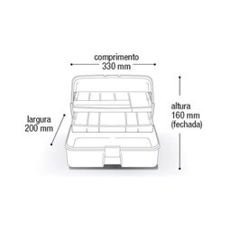 Maleta com 2 Bandejas e Alça para Transporte Feminina para Maquiagem Cosméticos Rosa Arqplast - 2