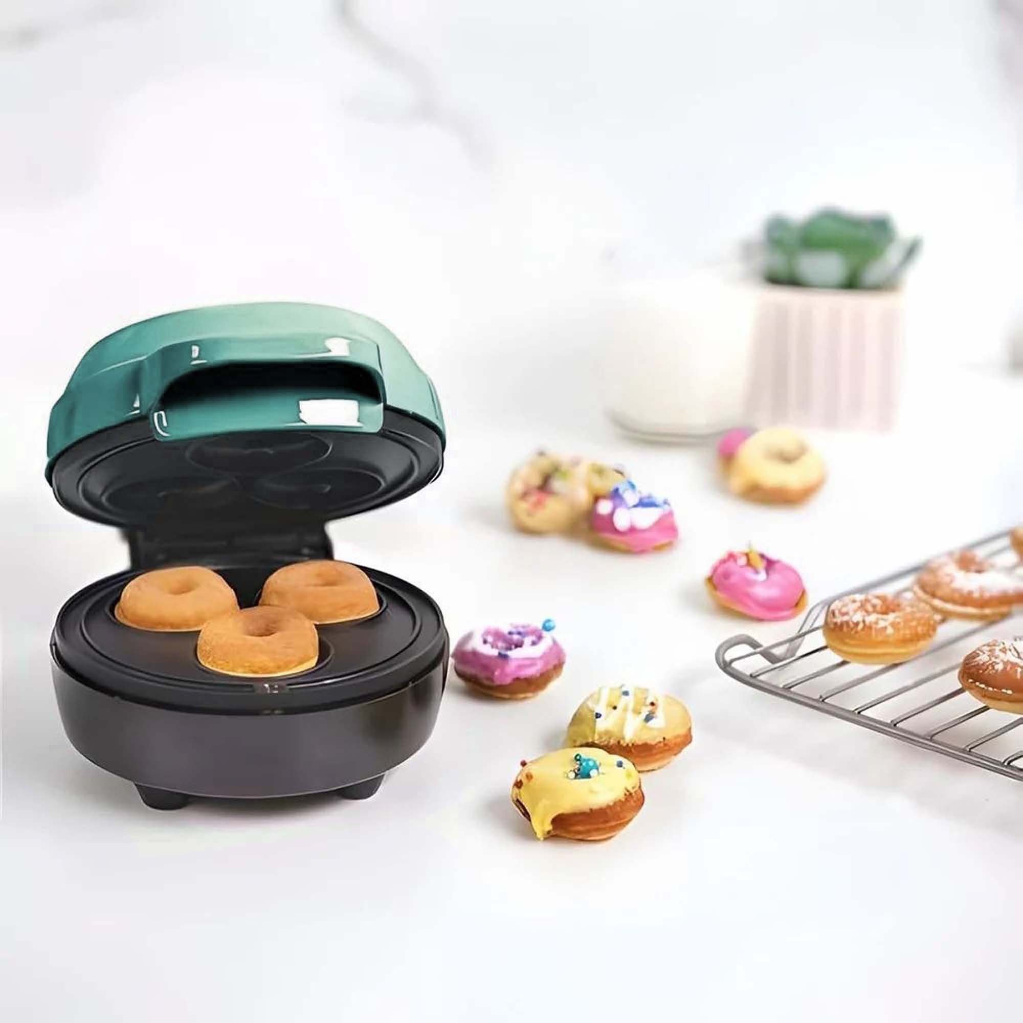 Máquina de Mini Donuts Rosquinhas Cozinha Sobremesa Crianças Culinária Confeitaria Antiaderente Bisc - 16