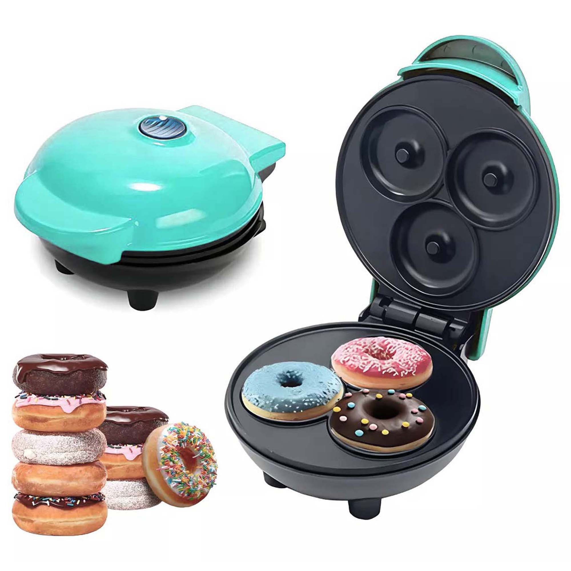 Máquina de Mini Donuts Rosquinhas Cozinha Sobremesa Crianças Culinária Confeitaria Antiaderente Bisc - 12