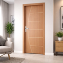 Ver imagem 1 de Porta Mogno Frisada 80cm com Fechadura e Dobradiça