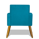 Ver imagem 3 de Poltrona Nina Decorativa Pés Palito - Azul Turquesa