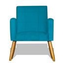 Ver imagem 2 de Poltrona Nina Decorativa Pés Palito - Azul Turquesa