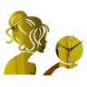Relógio Acrílico Parede Decorativo Sala Mulher Dourado - 1