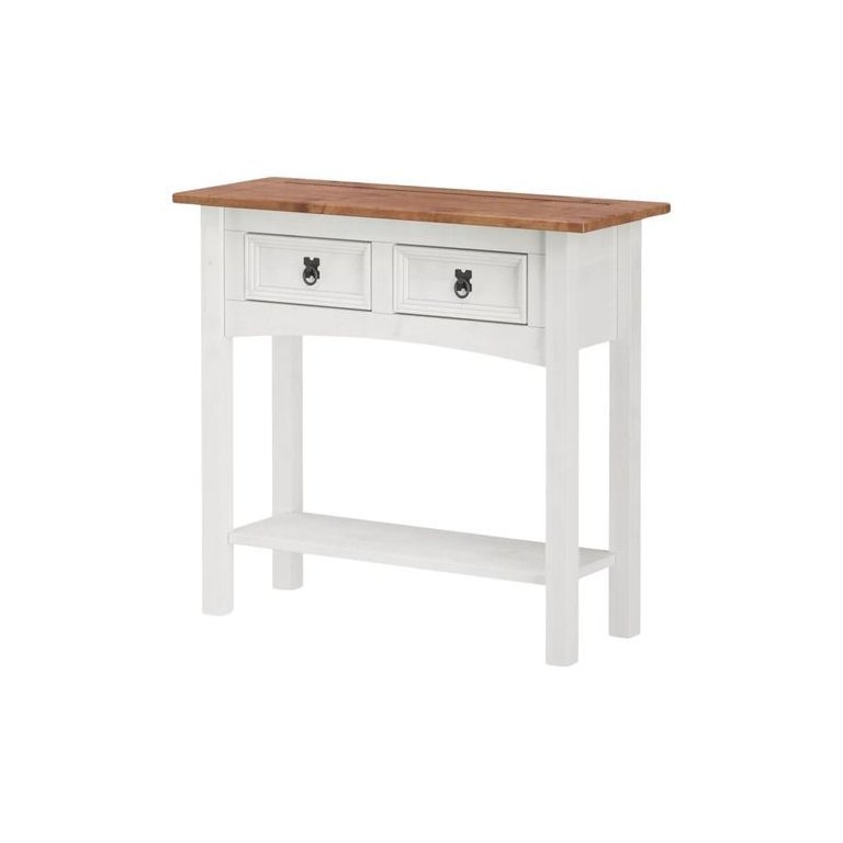 Aparador Branco 2 Gavetas Madeira Maciça:branco Aparador Branco 2 Gavetas Madeira Maciça:branco