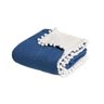 Cobertor Manta Bebê Hipoalergênico Dupla Face Sherpa com Pompom - Azul Marinho - 1