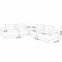 Ver imagem 6 de Sofá de Canto com Puff para Sala Living Modular 317x317cm Industrial Oslo L06 Couro Bege Areia -