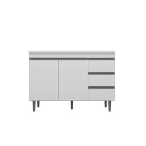 Gabinete de Pia Andréia 120cm Branco S/ Tampo - Ajl Móveis