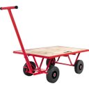 Ver imagem 1 de Carrinho Plataforma 250kg 4 Rodas Maciças Compensado Aço Carbono Transporte Carga Nove54 Multiuso