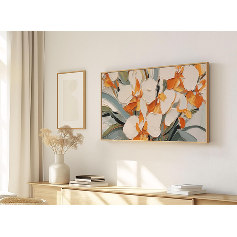 Quadro Decorativo N°183 115x70cm - Panorâmico Botânico - Orquídeas Espatuladas - Rollflex
