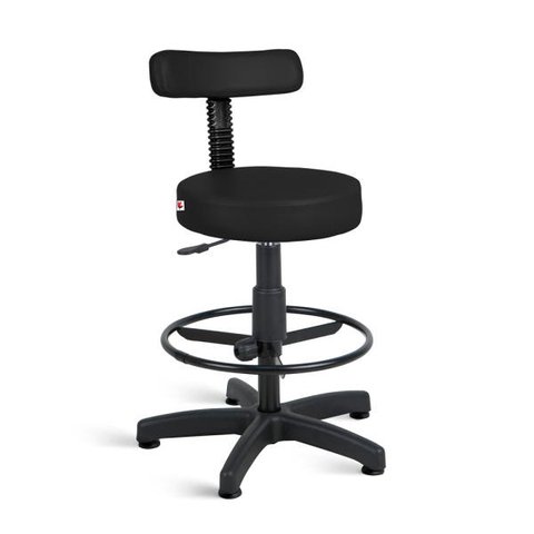 Cadeira Mocho Alto Estética Giratória com Sapatas Fixa