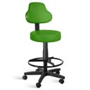 Ver imagem 1 de Cadeira Mocho Alto Encosto Alto Giratória com Rodízios