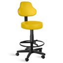 Ver imagem 1 de Cadeira Mocho Alto Encosto Alto Giratória com Rodízios