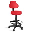 Ver imagem 1 de Cadeira Mocho Alto Encosto Alto Giratória com Rodízios