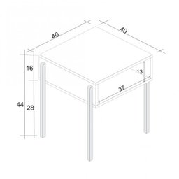 Mesa Lateral Nicho Retangular Soneca Cantigas Estilare - 2
