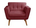 Ver imagem 1 de Poltrona Decorativa Bruna Cadeira Living Moderna Recepção Escritório - Suede Bordô