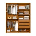 Ver imagem 4 de Guarda-Roupa Casal 4 Portas 3 Gavetas 100% MDF com Pés Greco