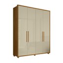 Ver imagem 2 de Guarda-Roupa Casal 4 Portas 3 Gavetas 100% MDF com Pés Greco