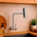 Ver imagem 7 de Torneira de Parede Cozinha Gourmet Pia Rotativa 360° Moderna Aço Inox 304 Escovado Prata Brinovar
