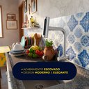 Ver imagem 6 de Torneira de Parede Cozinha Gourmet Pia Rotativa 360° Moderna Aço Inox 304 Escovado Prata Brinovar