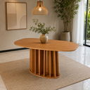 Ver imagem 3 de Mesa Orgânica 160cm Base Ripada Freijó