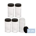 Ver imagem 5 de Conjunto Porta Papel Toalha 5 em 1 Cromado com 5 Potes para Tempero Vidro Tampa Black