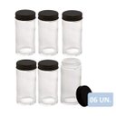 Ver imagem 4 de Conjunto Porta Papel Toalha 5 em 1 Cromado com 6 Potes para Tempero Vidro Tampa Black