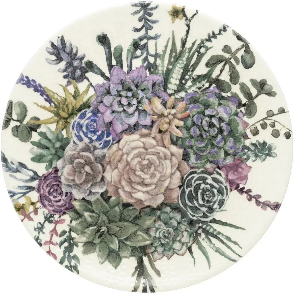 Conjunto 6 Pratos Rasos Cerâmica Bothanica 26cm - 1