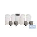 Ver imagem 2 de Conjunto Porta Papel Toalha 5 em 1 Cromado com 5 Potes para Tempero Vidro Premium